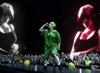 Billie Eilish Takes Off Shirt, at the concert in Miami Billie Eilish Takes Off Shirt