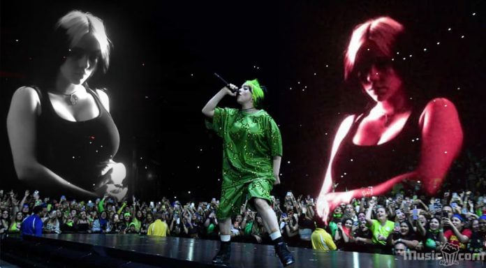 Billie Eilish Takes Off Shirt