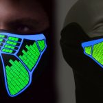FACE MASK with LED Sound Activated FACE MASK with LED