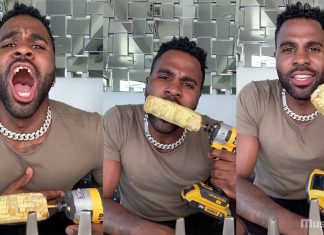 Jason Derulo Breaks his Front Teeth while eating corn with a power drill? Jason Derulo chipped his front teeth.