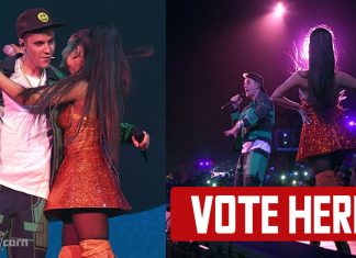 Ariana Grande and Justin Bieber nominated for Best Collaboration – VOTE HERE Ariana and Bieber - vote stuck with you