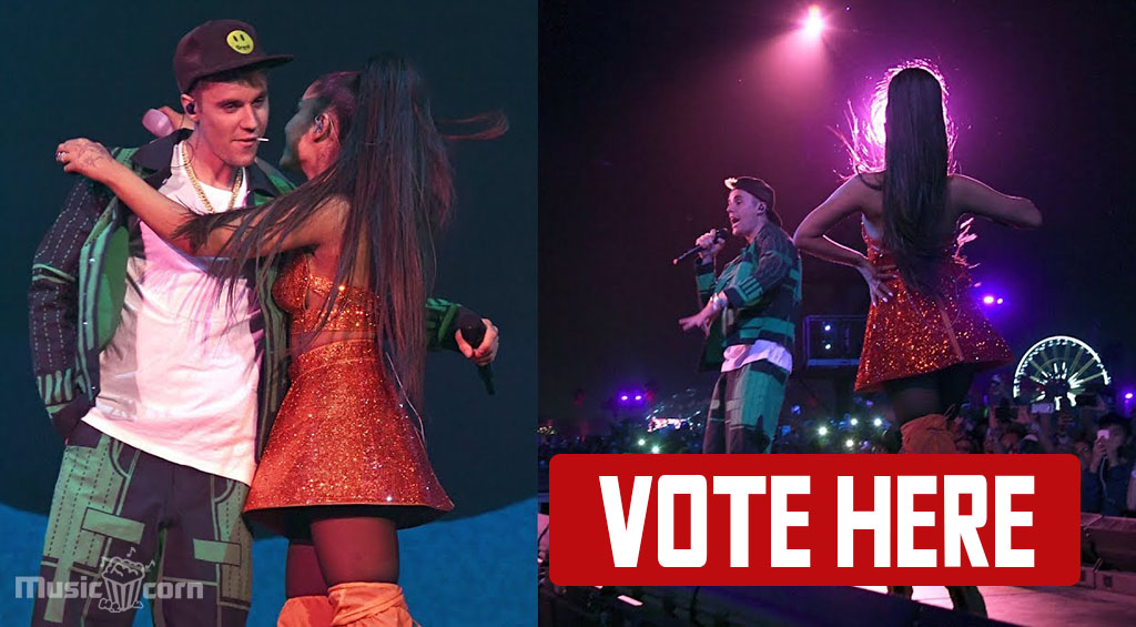 Ariana and Bieber - vote stuck with you
