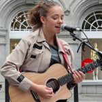 Allie Sherlock’s busker singing for ‘One and Only’ by Adele