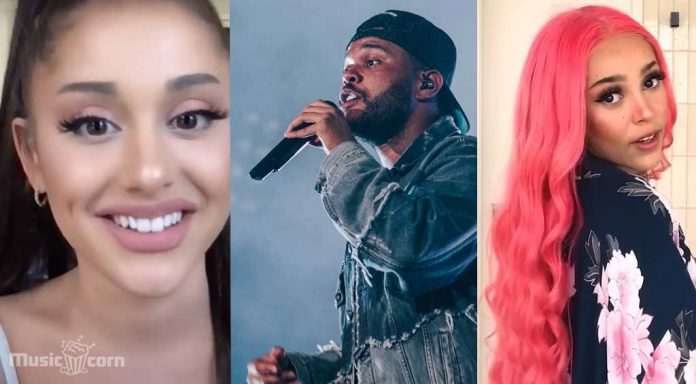 Ariana Grande with The Weeknd and Doja Cat