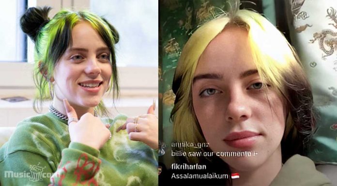 Billie Eilish celebrates the victory of Joe Biden