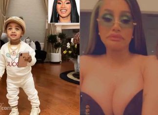 Cardi B gets interrupted by her little daughter while doing a sultry solo clip Cardi B gets interrupted by her little daughter