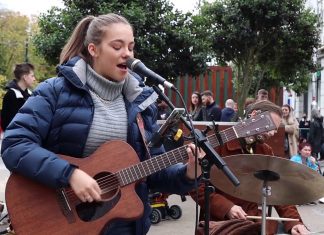 Justin Bieber song, ‘Holy’ cover by busker Allie Sherlock Justin Bieber song, 'Holy' cover by Allie Sherlock