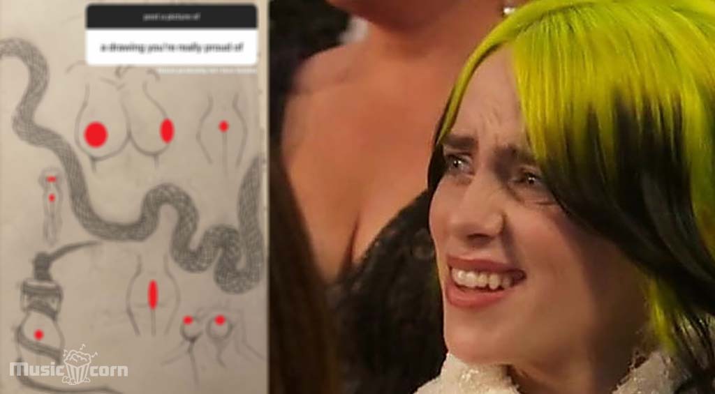 Why did Billie Eilish post drawing of breasts? Singer 