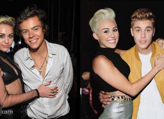 Miley Cyrus Says She’d choose to Kiss Harry Styles Not Justin Bieber Miley Cyrus Kiss Harry Styles