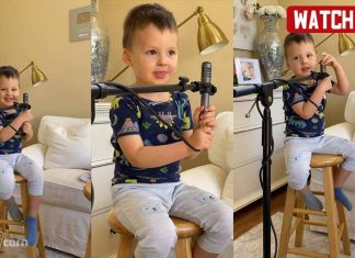 Leo trying to sing with her Sister Karolina Leo trying to sing with her Sister Karolina