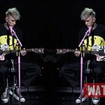 Machine Gun Kelly falls off stage at SNL: Sweeps Megan Fox Machine Gun Kelly falls off stage at SNL