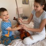 Karolina Teaches Basic Of Violin Her Little Brother Karolina Teaches Basic Of Violin Her Little Brother