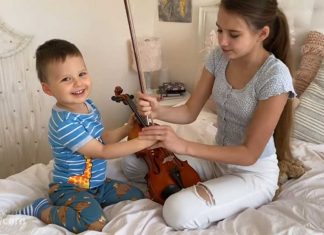 Karolina Teaches Basic Of Violin Her Little Brother Karolina Teaches Basic Of Violin Her Little Brother