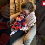 Karolina Protsenko in love with Her Newborn baby brother Karolina in love with Her Newborn baby brother