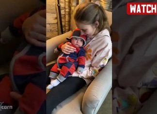 Karolina Protsenko in love with Her Newborn baby brother Karolina in love with Her Newborn baby brother