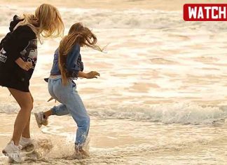 Karolina Protsenko and Barvina at the beach of Malibu Karolina Protsenko and Barvina at the beach of Malibu
