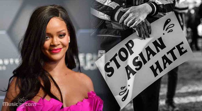 Rihanna Stop Asian Hate rally