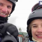 Karolina Protsenko Snow Skiing With Father Karolina Protsenko Snow Skiing With Father