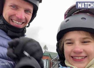 Karolina Protsenko Snow Skiing With Father Karolina Protsenko Snow Skiing With Father