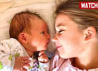 Karolina Protsenko With Newborn baby brother Leo Karolina Protsenko With Newborn baby brother Leo