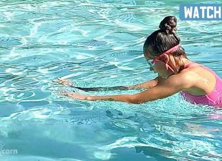 Karolina Protsenko is taking swimming lessons in the pool – Vlog video Karolina Protsenko is taking swimming lessons