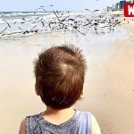 Karolina and Brother Leo Catching seagulls at the ocean Karolina and Brother Leo Catching seagulls at the ocean