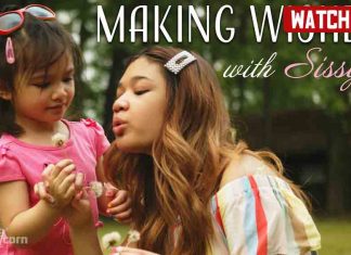 Making Wishes with sissy – Angelica and her sister Abby Making Wishes with sissy - Angelica and her sister Abby