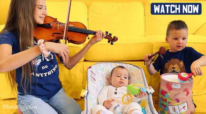 Karolina and brother Leo Playing Music Karolina and brother Leo Playing Music