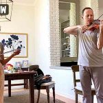 Karolina Protsenko With Her violin teacher Karolina Protsenko With Her Violin teacher