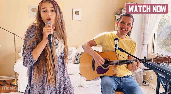 Karolina Protsenko with her dad