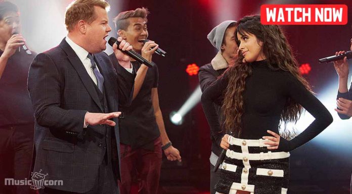 Camilla Cabello and James Corden