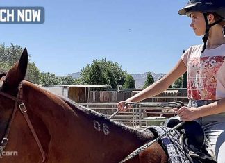 Karolina Jogging on the Horse for the First time Karolina Jogging on the Horse