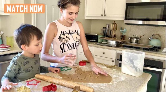 Karolina Protsenko Making Christmas Cookies