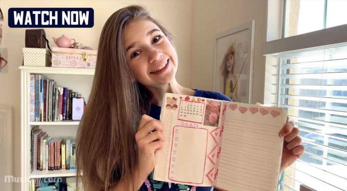 Karolina Making Her Own Journal