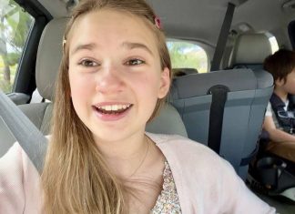 Last day of school – Karolina Protsenko driving to school with her family Last day of school - Karolina Protsenko