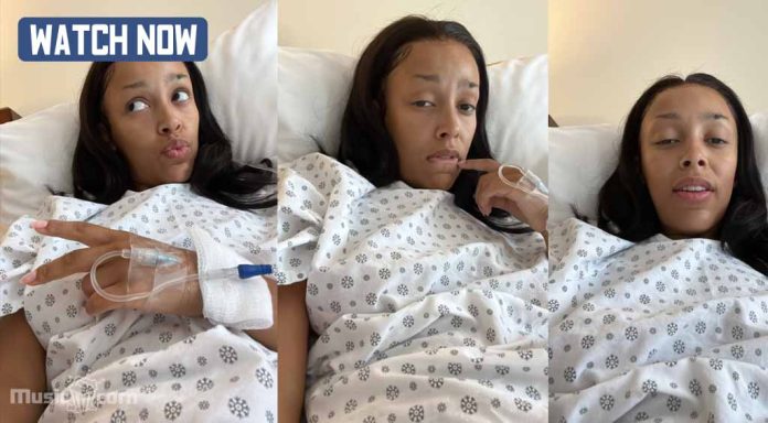 Doja Cat Raps Nicki Minaj's rap from the hospital bed