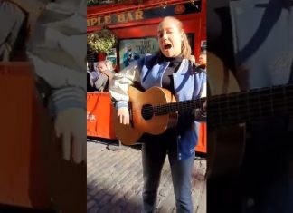 Temple Bar – Allie Sherlock – busking in the streets Temple Bar - Allie Sherlock