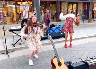 Karolina Protsenko & Holly May Cover – Dance Monkey in Santa Monica Karolina Protsenko & Holly May