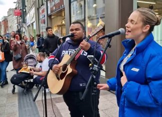 CROWDED STREET STOP – Shape of You – Allie Sherlock & Fabio CROWDED STREET STOP - Shape of You