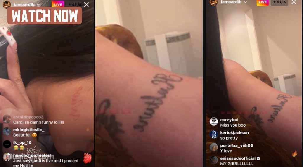 Cardi B Tattooed Offsets Name on Her Leg  See Photos  Allure