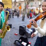 Surprise Performance | CALM DOWN | Violin & Sax Cover Surprise Performance | CALM DOWN