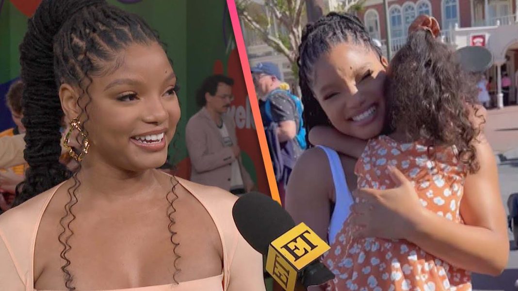 Halle Bailey gets emotional