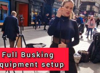 FULL BUSKING SETUP: Equipment used by Allie Sherlock FULL BUSKING SETUP