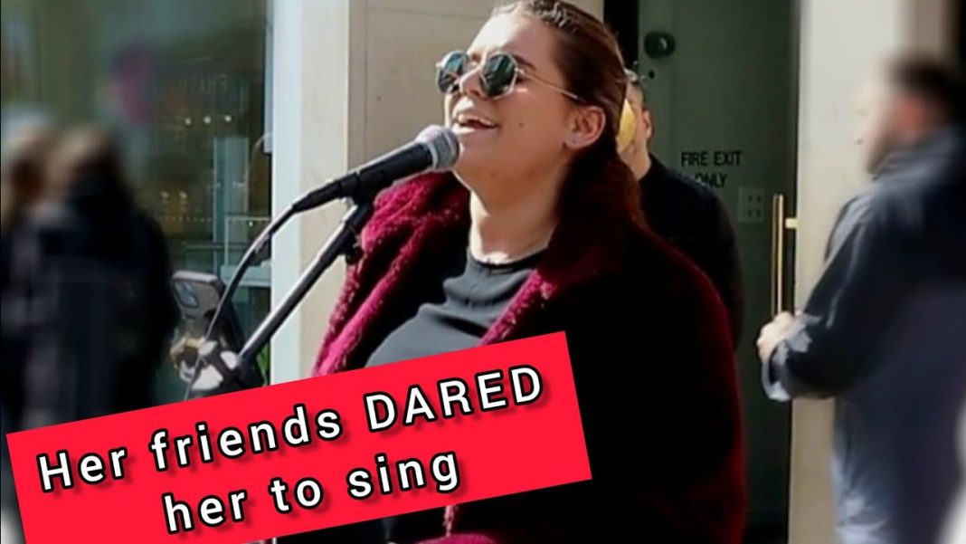 Her friends DARED her to SING - Valerie