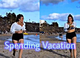 Running On The Beach – Allie Sherlock Spending her vacation Running On The Beach - Allie Sherlock Spending her vacation