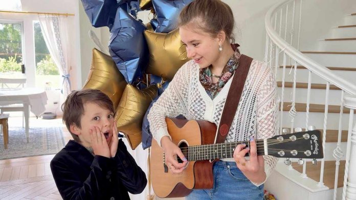 Surprised Leo Protsenko - Karolina celebrates Leo's 7th Birthday